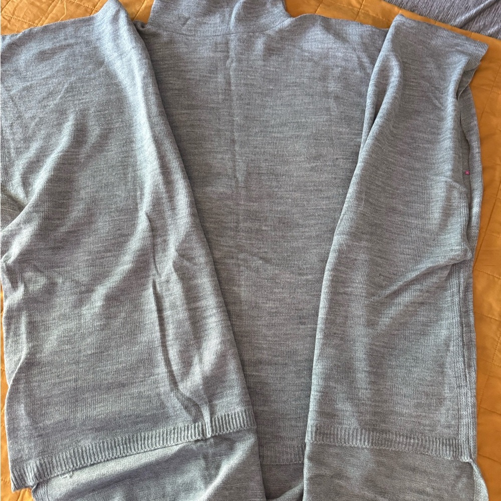 Women’s Gray Lightweight mock neck oversized Sweater